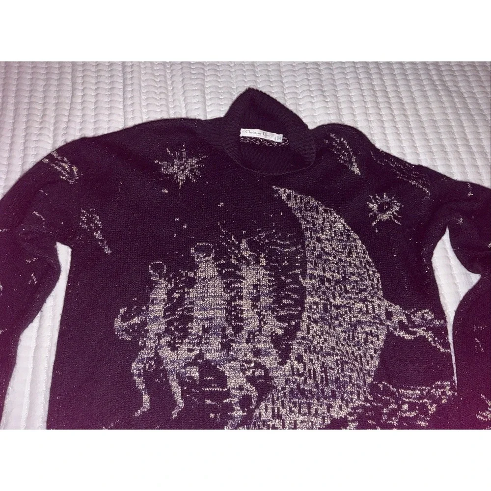 Christian Dior Cashmere Moon‎ Turtleneck Sweater Size 10
